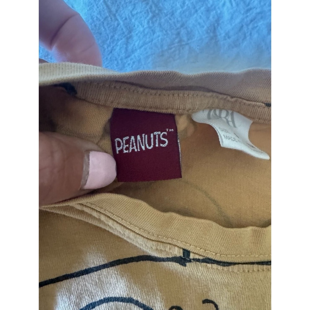 Zara Peanuts Snoopy Long Sleeve Graphic T-Shirt-Kids - Picture 3 of 4
